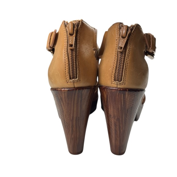 Sofft Ohanna Tan Leather Upper Chunky Heeled Platform Sandals Sofft Size 8 M - Picture 4 of 16